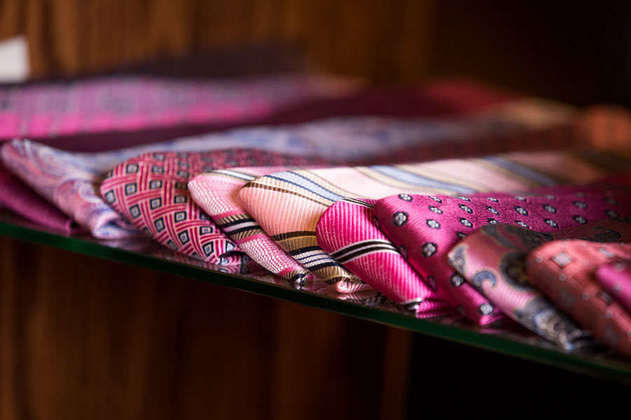 Furnishings & Accessories - pink ties on the glass shelf